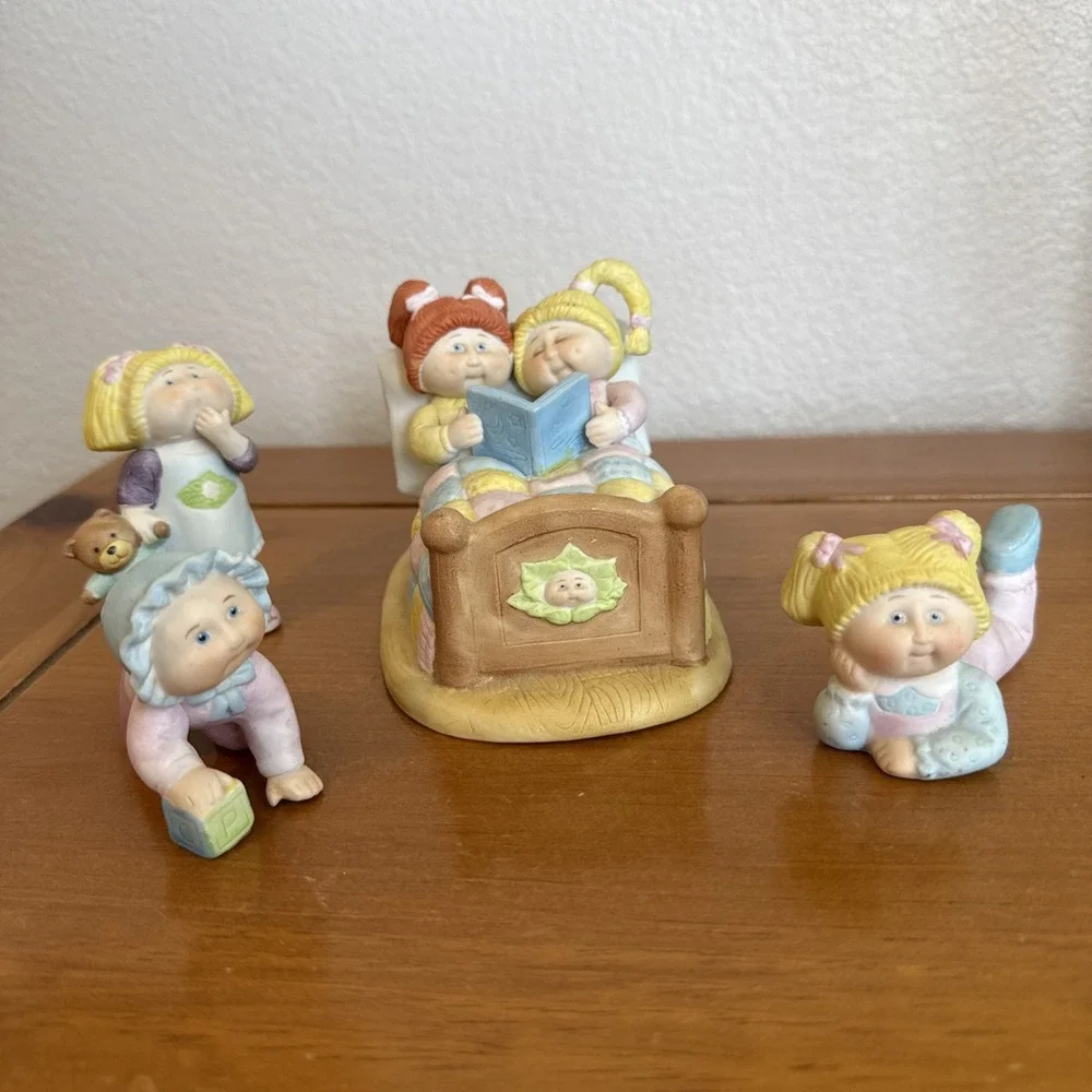 Vintage 1980's Cabbage Patch Porcelain Figurine‎ Lot-4
